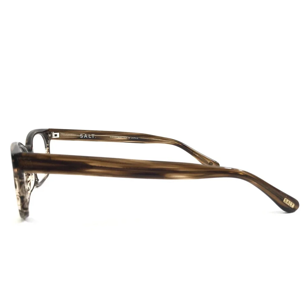 Salt. Eyeglasses Frames ADLER BT Brown Brownstone Horn Rim Browline 49-21-145